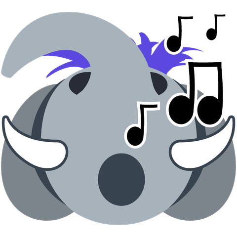 Im Comic Stil:  Elefant der singt