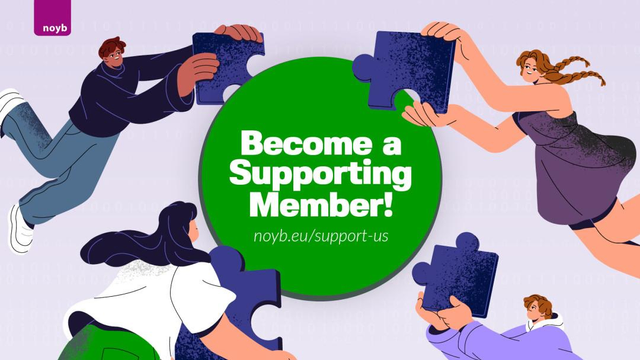 Illustration depicts a group of people happily connecting puzzle pieces. Text says "Become a Supporting Member!"