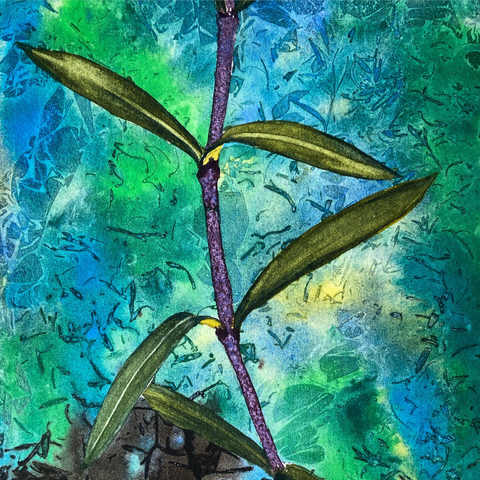 Leaf World - #watercolor and #acrylicink