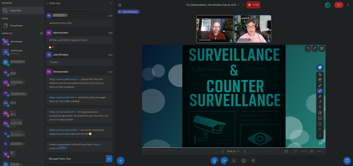 Surveillance Defense Seminar