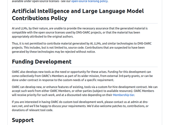 DNS-OARC strange policy