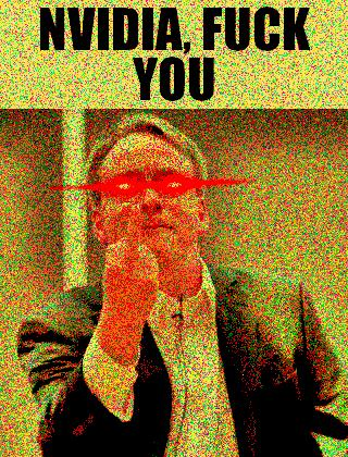 LINUS TORVALD FLEXES MIDDLE FINGER WTFFFFF 